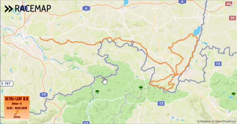 Ultralauf 8.0 auf Racemap