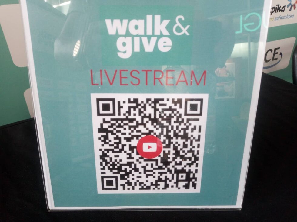 Livestream beim Walk & Give