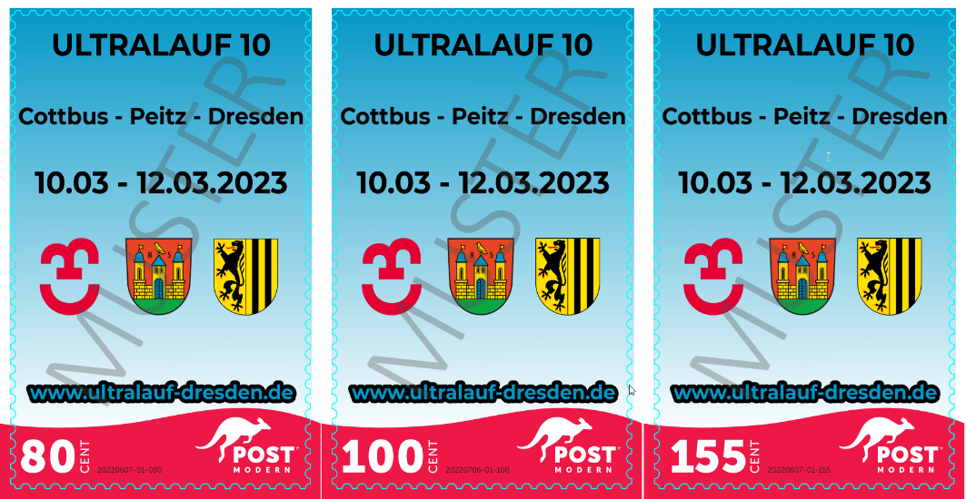 Briefmarken zum Ultralauf 10